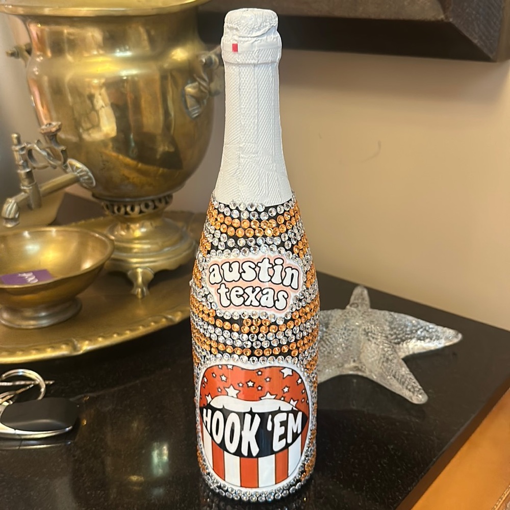UT Austin Champagne Bottle